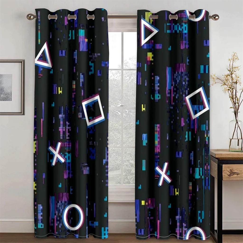 Забавная игра киберспорт крутой дизайн мальчики мужчины светофильтрующие шторы оконные шторы для гостиной спальни 2 шт декор
