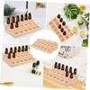 3 Tier Wooden Essential Oil Organizer Display Stand Tabletop Storage Rack for 5-20ml Bottles Perfumes and Nail Polish Compact Shelf