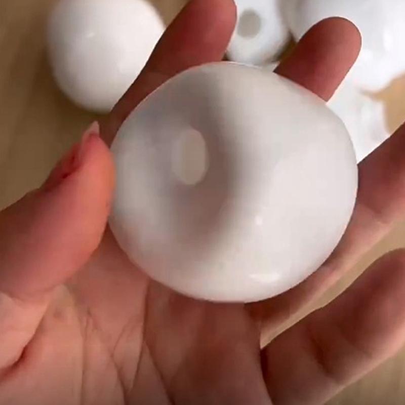 1 шт. сферические ювелирные изделия Tpr литейные формы ультратонкие молочные ароматизаторы жидкость молочно-белый цвет мяч кожаный самодельный наполнитель медленный отскок игрушки