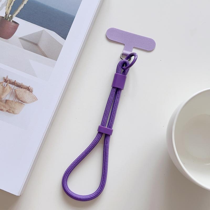 Простой конфетный цвет шнурок для мобильного телефона регулируемый браслет цепочка для телефона универсальный противоутерянный брелок ремешок для сотового телефона