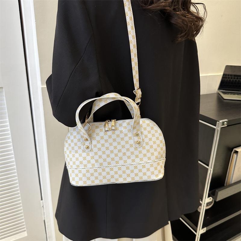 Новая летняя ретро-текстура и модная однотонная простая принтованная модная ручная сумка через плечо на одно плечо