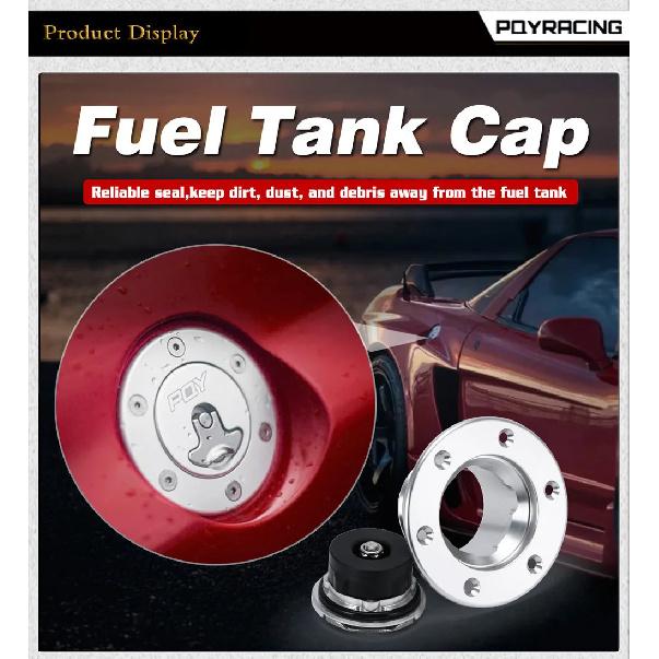 PQY - New Aluminum Billet Fuel Cell / Fuel Surge Tank Cap Flush Mount 6 bolt Surface Oxidation Opening ID 35.5mm PQY-SLYXG01