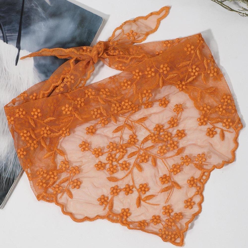 Hollow Lace Triangle Scarf Lace Girl Headscarf New Headband Office Lady