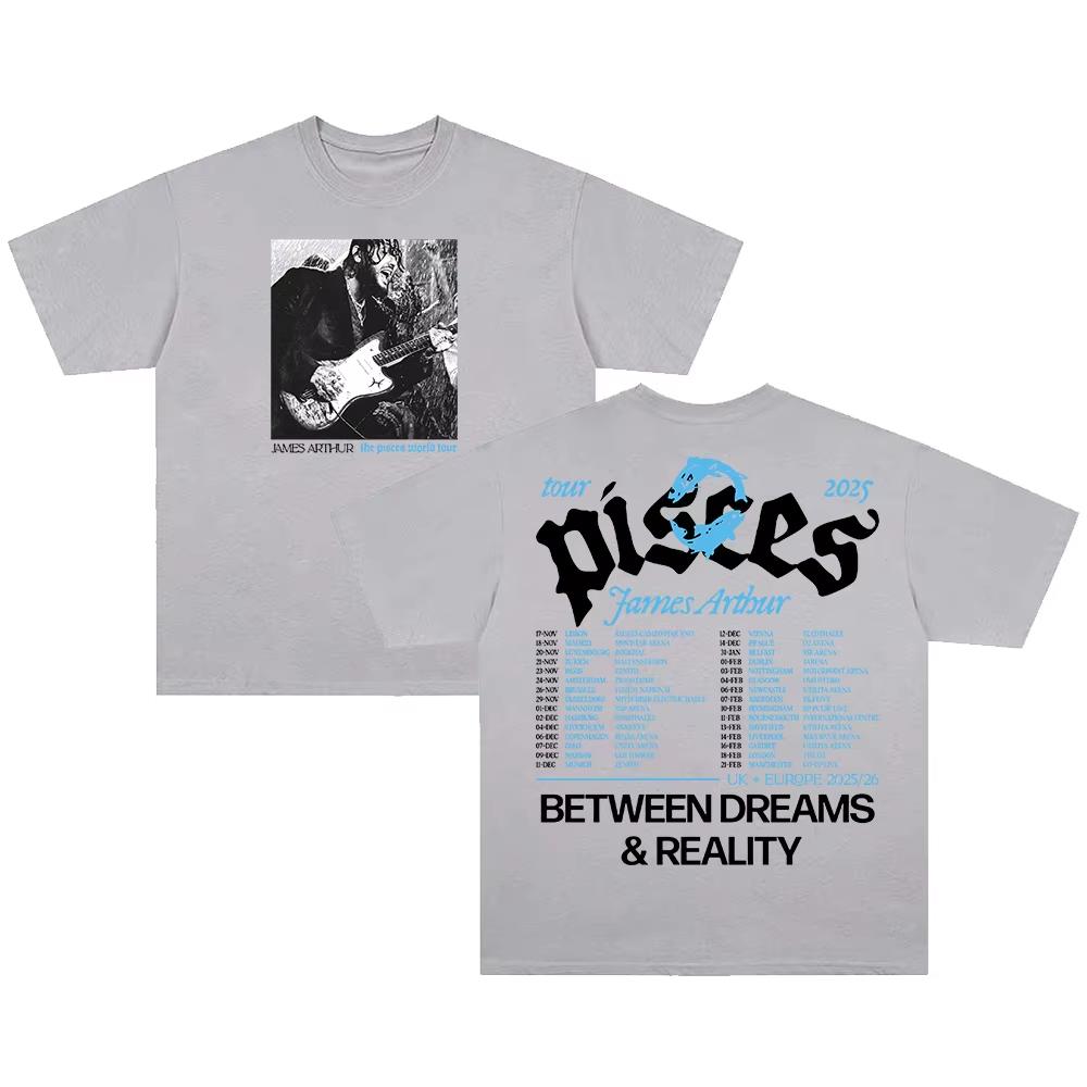 James Arthur The Pisces World Tour 2026 Tshirt Crewneck Short Sleeve Cotton Tee Women Men Streetwear Springsummer new Tops
