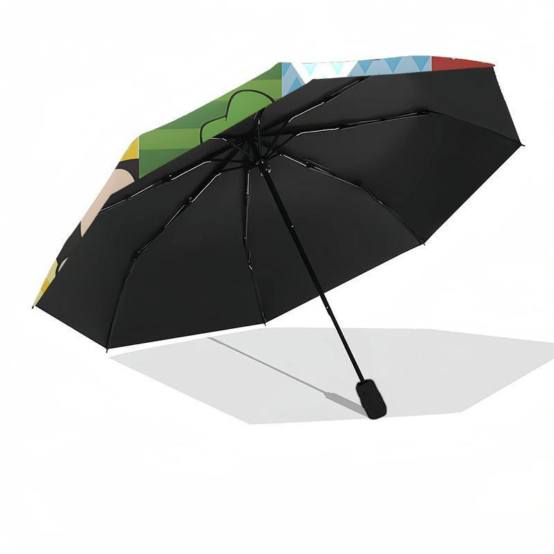 Mickey Mouse, Disney Characters Themed Automatic Opening and Closing Umbrella, Brightly Colored 8-rib Portable Umbrella, Suitable for Men and Women, A