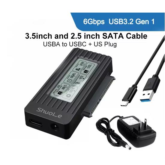 Адаптер-конвертер жесткого диска USB 3.0 - SATA IDE, кабель для 3,5-дюймового 2,5-дюймового HDD/SSD SATA III, адаптер жесткого диска для ноутбука