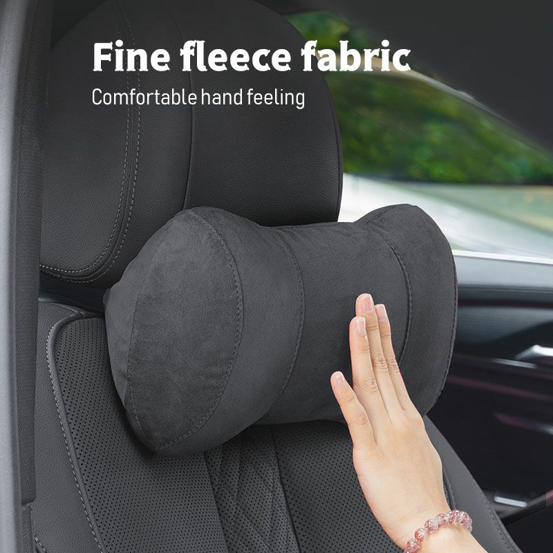 Car Seat Suede Memory Cotton Neck Pillow Headrest For Volvo XC90 V90 V60 XC60 V40 EC40 EX40 S80 S60 S90 C40 XC40 V70 XC70 C30
