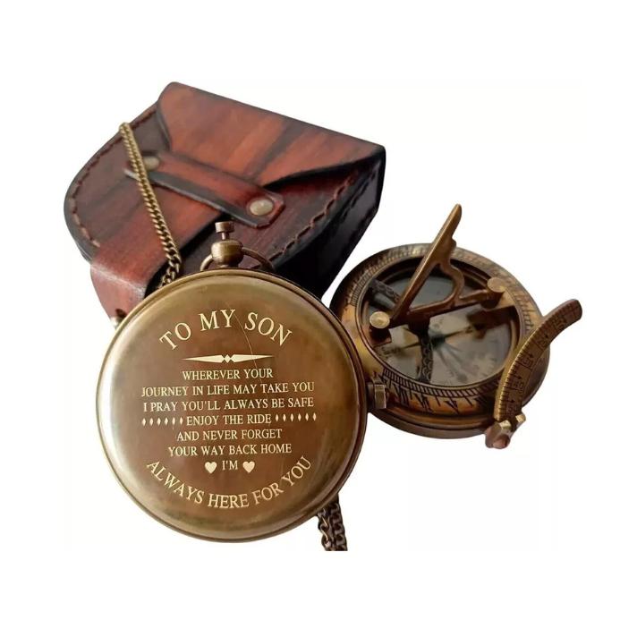 To My Son Personalized Brass Compass, Son from Dad, Gift for Son Mother Son Gift