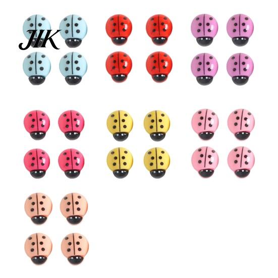 Animal Magnets Set 4Pcs 3D Ladybug Refrigerator Magnet, Mini Ladybird Resin Fridge Magnet Decorative Memo Note Holder for Kitchen Office Whiteboard