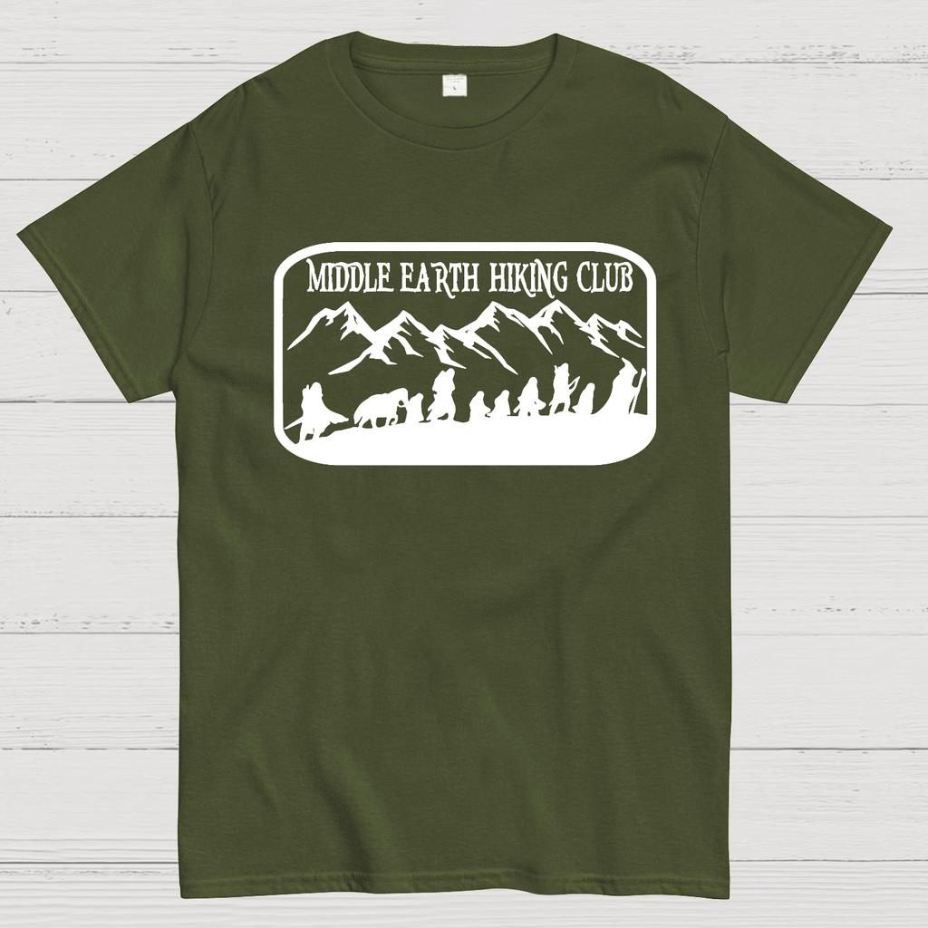 Middle Earth Hiking Club Unisex 100% Cotton Summer Casual Cool Loose T-Shirt