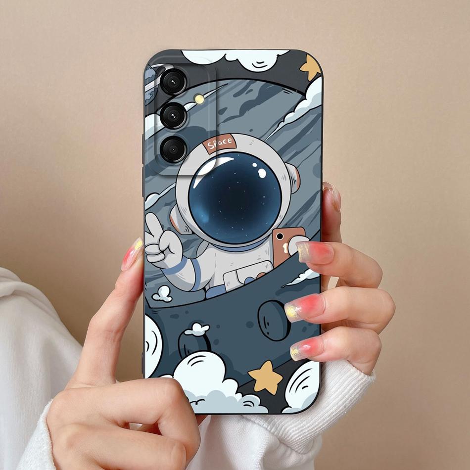 Case For Samsung M35 5G Colorful Flower Bumper For Galaxy M35 Soft Liquid Silicone Camera Protection Anti Choc Phone Back Cover