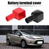2/4PCS Red+Black Square Universal Car Motorcycle Battery Terminal Covers Insulation Cap Positive+Negative Rubber