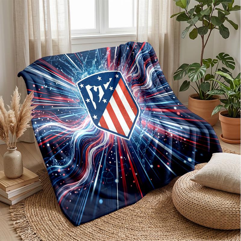Atletico Madrid Theme blanket Soft Flannel Blanket Plush Throw Blanket Cozy Sofa Bed Blanket for Home Decor
