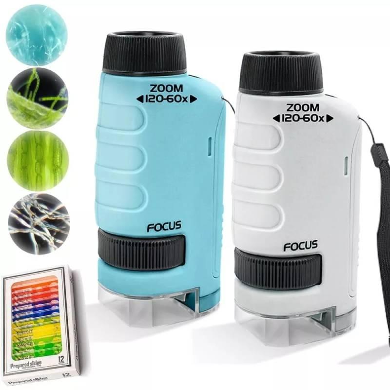 Портативный ручной оптический микроскоп высокого разрешения, образовательный научный набор для детей