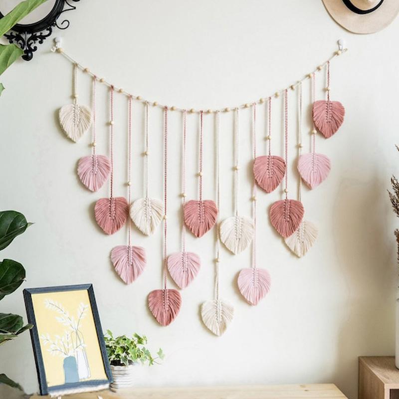 Настенный тканый гобелен в стиле бохо, настенный лист, настенный художественный декор, домашний декор