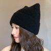 Новая теплая шерстяная шапка женская шапка-пуловер с кошачьими ушками вязаная шапка шерстяная шапка зимняя зимние шапки для женщин, шапки-бини для женщин, шапки для женщин зимние