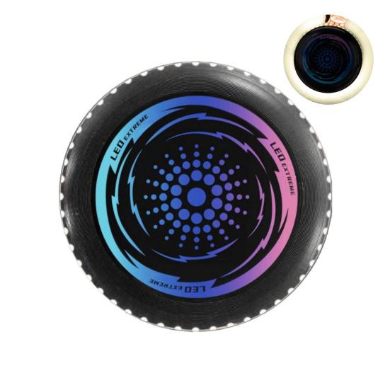 Kids Soft Flying Disc Toy Light-up Throwing Disc Game Outdoor Garden Lawn LED Flying Saucer Parent-child Family Game Boys Girls Gift