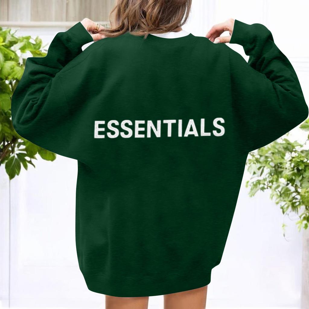 Унисекс Принт Круглый вырез Длинный рукав Свободный крой Длинный рукав Повседневный Длинный рукав Топ Толстовка