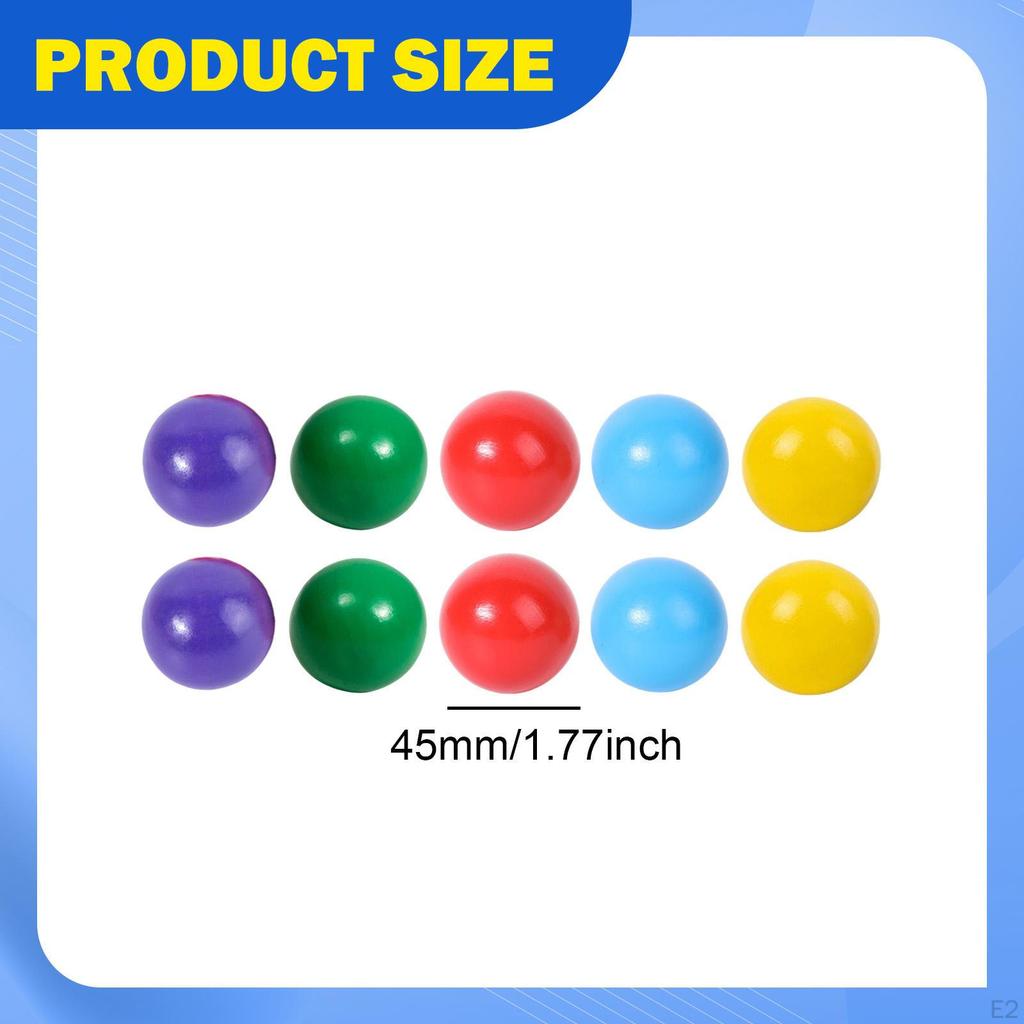 10 шт. Деревянные шарики Учебные материалы 4,5 см Игрушка для сортировки по цвету Игрушки для счета для мальчиков и девочек