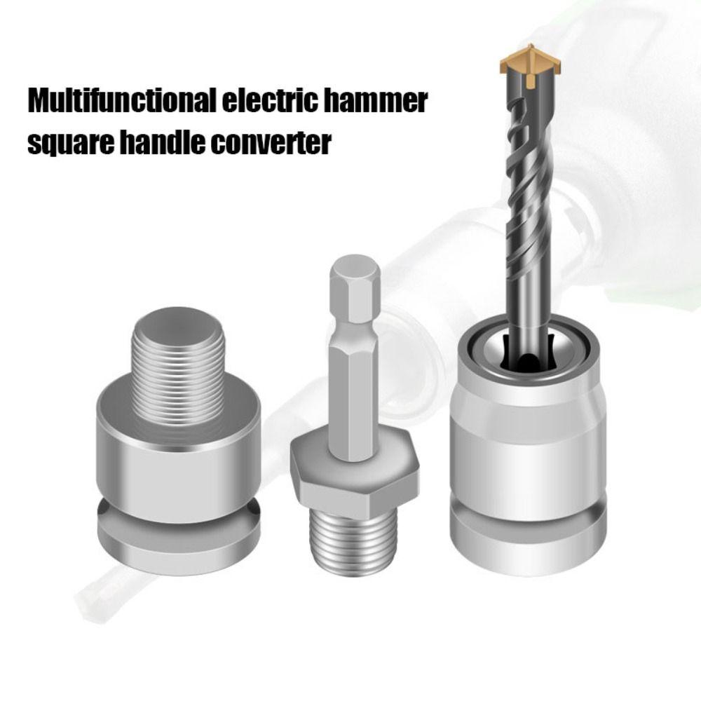 Square Handle Drill Chucks Conversion Head Set Quick Release Drill Adapter Electric Drill