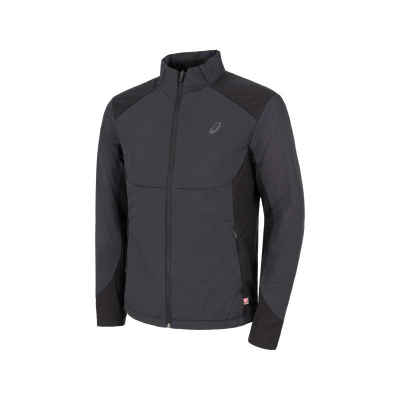 Asics Мужская беговая куртка с молнией на шее и длинными рукавами, утепленная Primaloft, куртки 2011D618-001