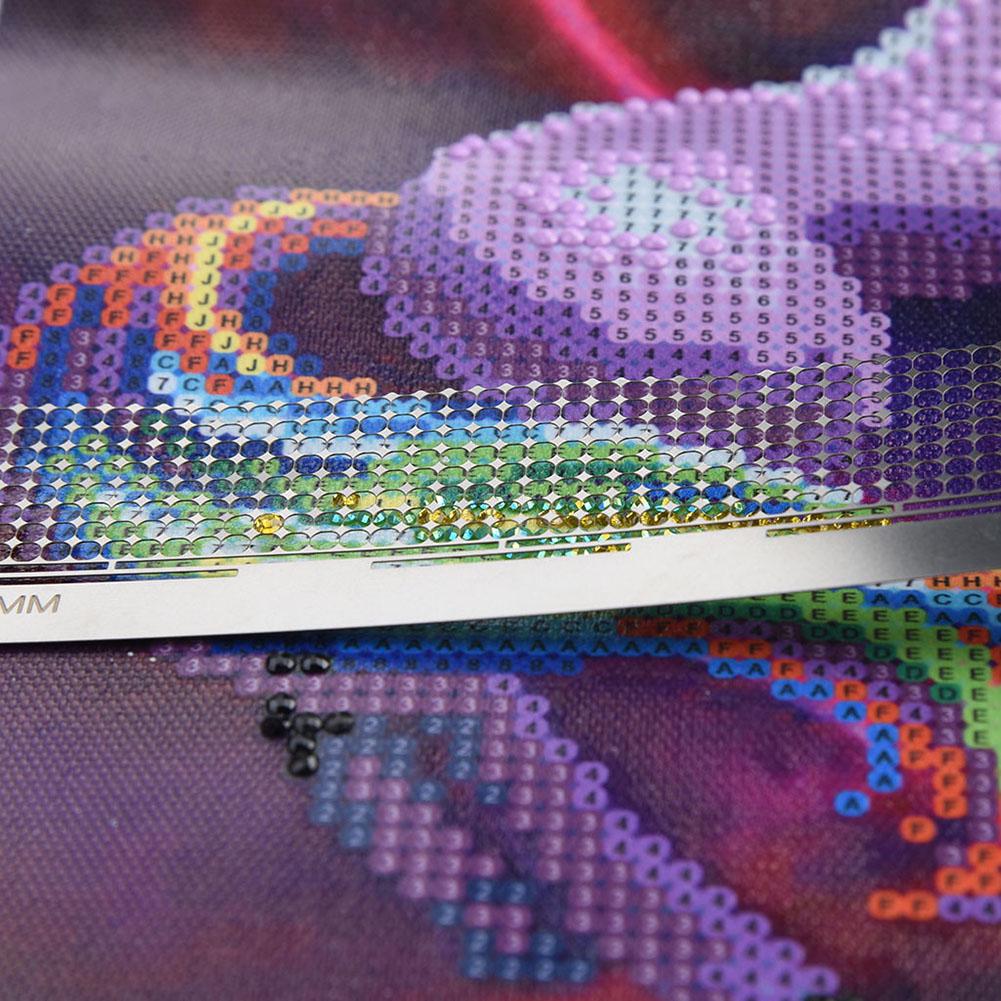 Diamond Painting Drill Cross Stitch Ruler Stainless Steel DIY Diamond Painting Tools Drawing Ruler Square Round Drill Tool