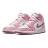 Кроссовки Air Jordan 1 Mid GS День Святого Валентина 2023 Детские Розовый Коралловый-Песочный Пустынный-Ягодный DQ8423-616