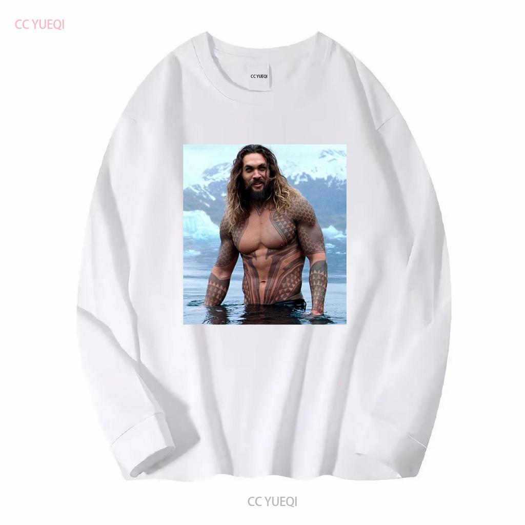 HOT Jason Momoa Classic T Shirt Size S 5XL Best vintage Washed Comfortable Stretched Soft streetwear Slightly fashion