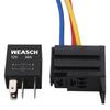5 Pack Heavy Duty Standard Relay, 12V 30A, SPST 4Pin, with Wire Socket Plug Harness, Multi-Purpose Replacement Automotive Relay (5)