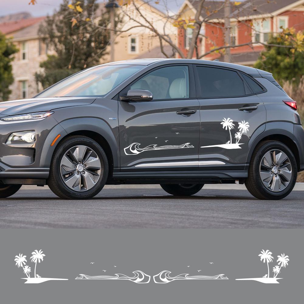 Для Kia Sportage Renualt Duster Nissan Qashqai Honda XR-V Lexus RX Subaru Forester SUV автомобильные наклейки пальмовое дерево пляжный декор