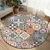 Mandala Floral Rug Children 'S Room Home Decoration Mats Round Carpet Living Room Anti -Slip Washable Carpet Computer Chairs Mat