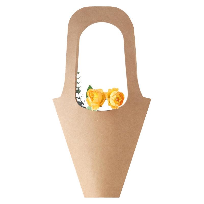 20 шт. крафт-бумага портативный букет сумка цветочный букет подарочный пакет ко Дню святого Валентина 520 простой букет портативный крафт-бумага сумка