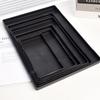Easy To Use Black White Large Plastic Tray Plastic Rectangle Decorative Tray Multi-Purpose Bed Table Tray Kitchen