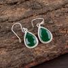 Зеленый Оникс Драгоценный Камень Серебро 925 пробы Ювелирные Изделия Ручной Работы Стильные Серьги 1,40" EE-9-16