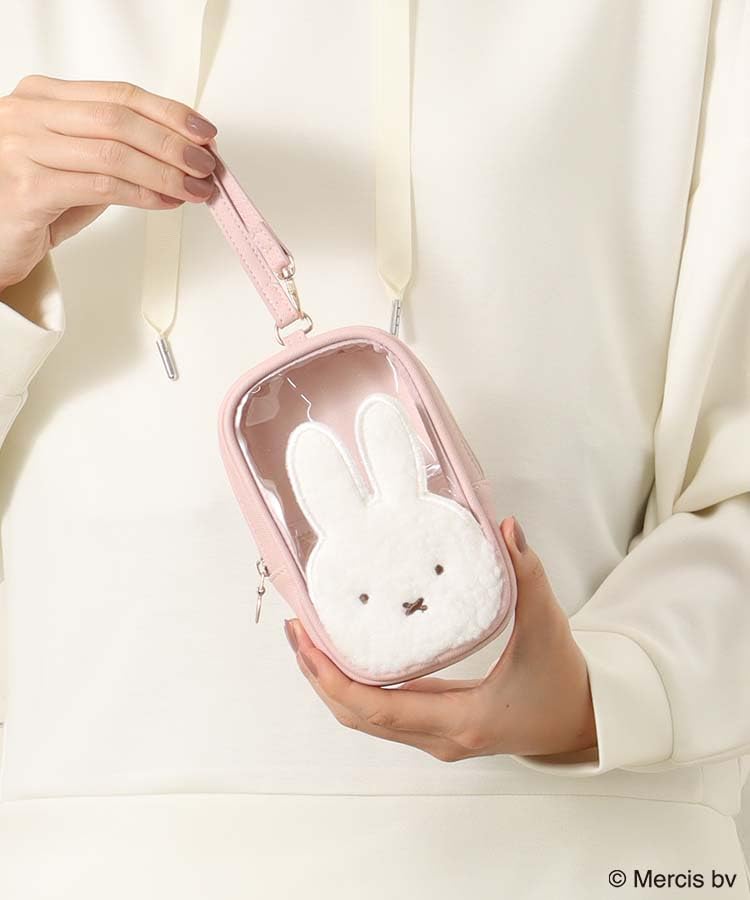 Квадратный мешочек с аппликацией Miffy Boa и ручкой, сумка для шитья (розовый)