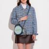 Новая маленькая круглая сумка COACH Kia из коровьей кожи, сумка на плечо, сумка кроссбоди, маленький размер, женская, цвет «голубая вода озера» и разноцветная CA098-B4MVX