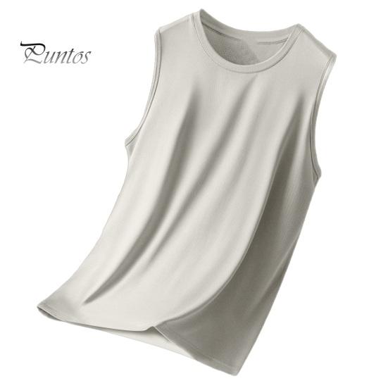 Мужской жилет с круглым вырезом, широкими бретелями, без рукавов, дышащая сетка, однотонный быстросохнущий жилет для фитнеса