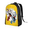 Cuphead Mugman Travel Camping Work Backpack for Womens/Mens Gifts Basic Daypack Cartoon Anime Computer Bags-LDYH384