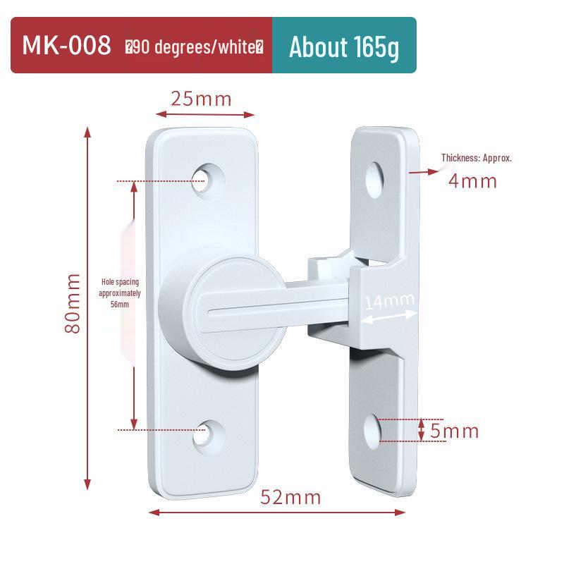 Светящийся замок-защелка для двери ванной комнаты без сверления