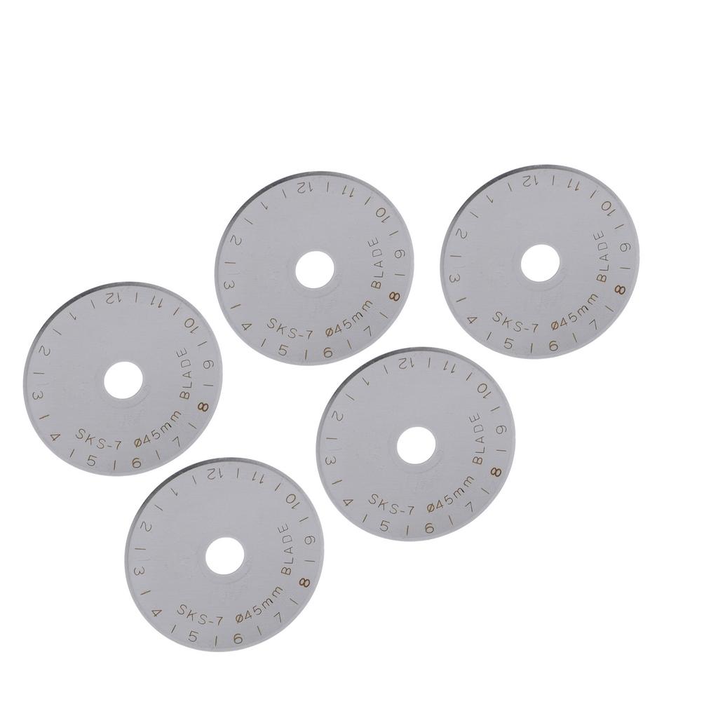 5 шт. 45 мм лезвия для вращающегося резака из легированной стали сменные лезвия для ткани, кожи, бумаги