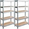 Metal Storage Rack Set Of 2 Pcs 150 X 75 X 30 Cm Humberg Hr-810