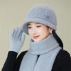 New Autumn and Winter Women's Fleece Basin Hat, Ear Protection Hat, Knitted Wool Hat