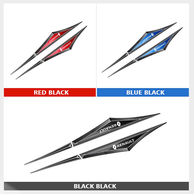 Внутренние наклейки Углеродное волокно Наклейки-эмблемы на крыло автомобиля Наклейки Подходят для Renault RS Koleos Captur Kadjar Megane Clio Ta