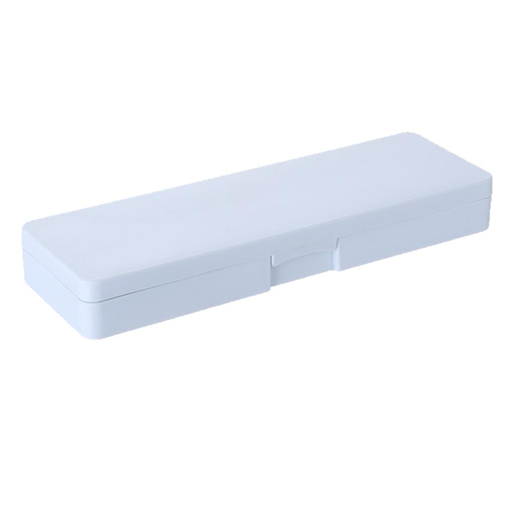 Пластиковый пенал на кнопке Легкий Портативный Простой дизайн Пенал для студентов Канцелярские товары Светло-голубой