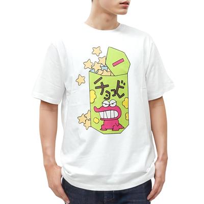 Chocobi с коротким рукавом, товары с изображением персонажей, белый [Crayon Shinchan] Shin-chan Waniyama-san, мужской