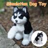 Realistic Husky Dog Toy Simulation Walking Puppy Dog Handmade Realistic Figure Toy Dog Plush Stuffed Animal Kids Gifts