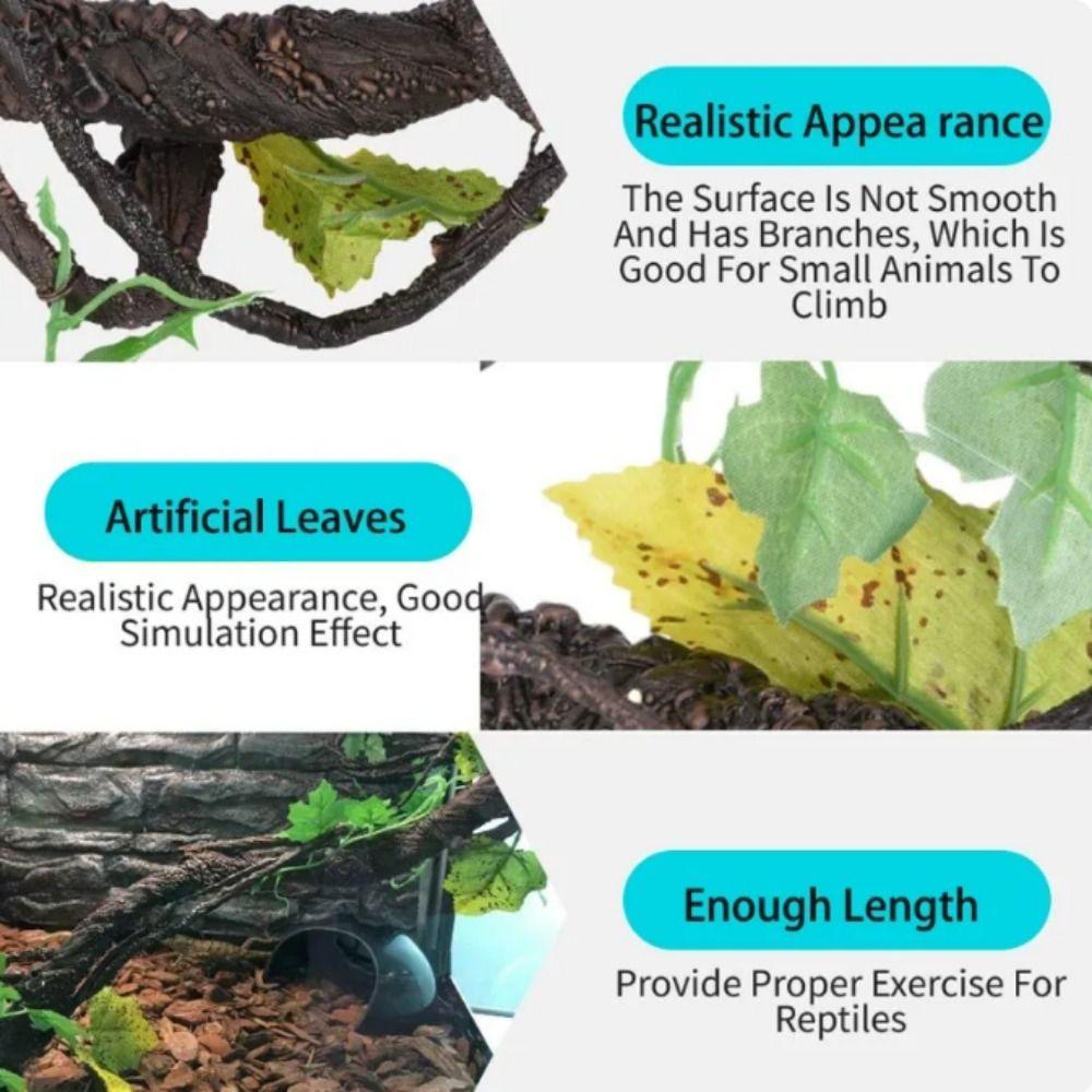 Simulation Plastic Jungle Vines Branches Flexible Bendable Reptile Corner Branch Plastic Jungle Climbing Branches Gecko