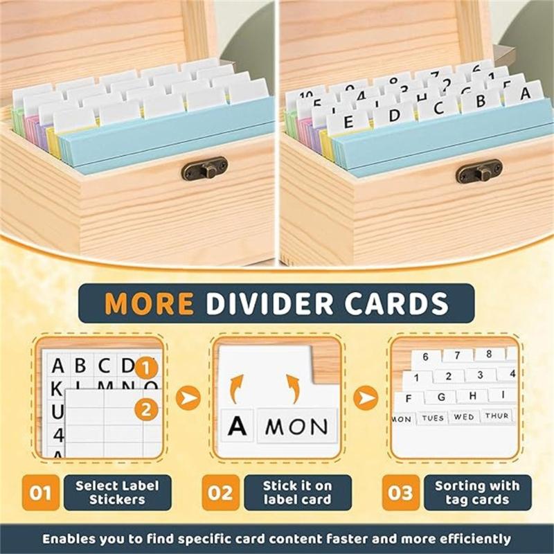 Держатели для карточек из натурального материала 6 разных цветов 150 листов Технология контроля чернил Компактные Офисные Домашние Органайзеры