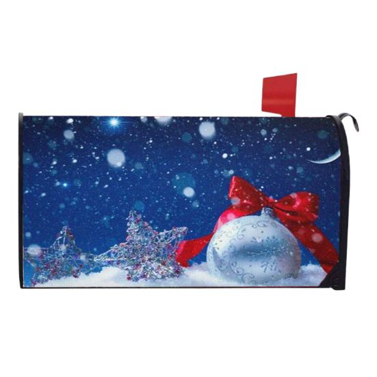 Зимний магнитный чехол для почтового ящика стандартного размера 18 x 21 дюйм Обёртки для почтового ящика с надписью «Счастливого Рождества»