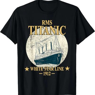 RMS ТИТАНИК White Star Line Круизный лайнер 1912 Мальчики Девочки Детская футболка